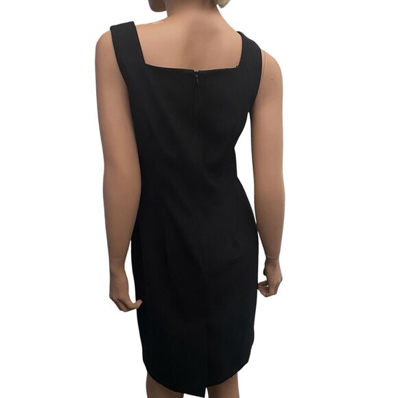 Virgo Womens 10 Petite 2pc Black Blazer Suit Jacket Dress Set Union Label USA - Picture 10 of 16